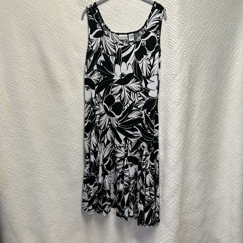 COPY - Chicos summer dress shirred waist xl size 3